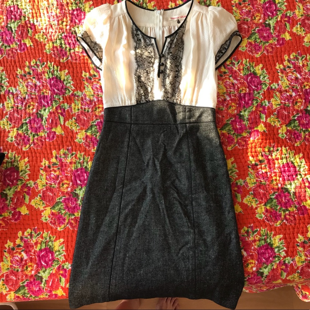 Rebecca Taylor silk & tweed day dress